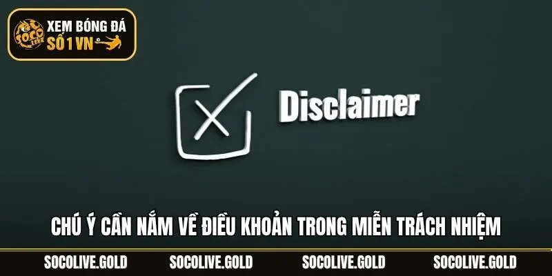 Chú ý cần nắm về điều khoản trong miễn trách nhiệm